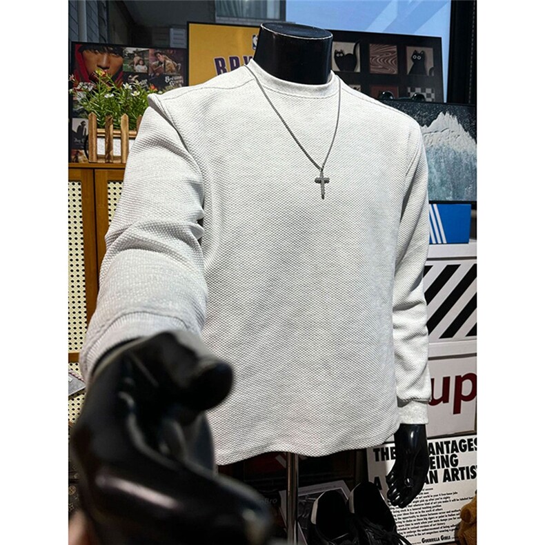 【003】红标刺绣卫衣男款春秋季长袖t恤打底衫上衣A079-T45-P28,男装T恤,电商A079