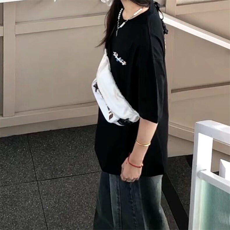 万针全刺绣工艺抖音得物高品质260克重磅纯棉双纱美式高街短袖T恤,男装T恤,电商A486