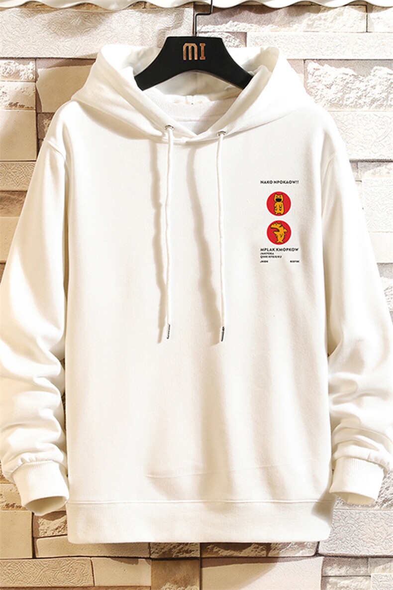 WY2093-P40加绒P45纯棉连帽卫衣男大码运动帽衫宽松薄外套,男装卫衣,电商A040A