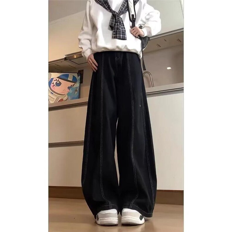 1506A/GX-A5520/P53潮牌宽松休闲百搭做旧直筒裤子图片