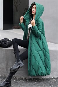 羽绒服90绒女中长款2020年冬季新款连帽外套加大加厚图片