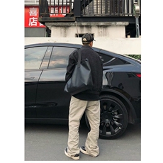 工装裤男女春秋款美式复古高街cleanfit贴布多口袋伐木休闲裤潮牌，男装休闲裤，星座506A