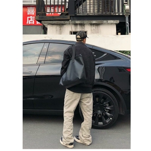 工装裤男女春秋款美式复古高街cleanfit贴布多口袋伐木休闲裤潮牌图片