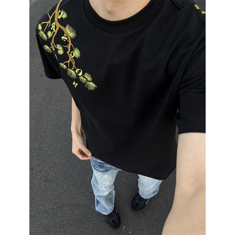 【有货】DXT988LL-特P35cleanfit重磅刺绣短袖小领口t恤男,男装T恤,星座1007（原301D）