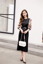 新款气质连衣裙，女装连衣裙，蓝芝衣秀