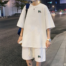 套装！华夫格套装短袖T恤短裤男HTZ451-特p：38，男装T恤，电商B371
