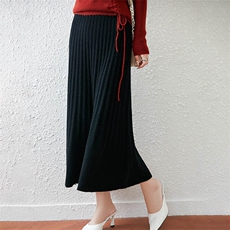 针织半身裙秋冬女新款气质高级感鱼尾裙垂坠感半身长裙a字百褶裙，女装半身裙，暖绒情旗舰店