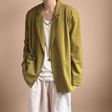 现货铁扣高级感西装外套宽松休闲设计感西服A351-AX2480-P125，男装西服套装，电商A351