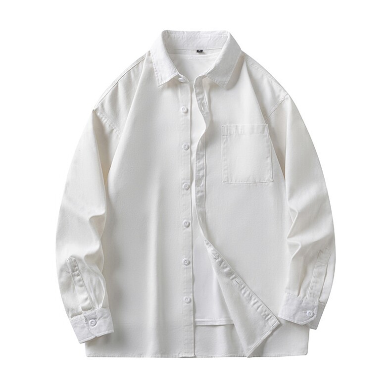 25年春季纯棉衬衫长袖大码宽松落肩现货DS-C323-1-2213-特批40，男装衬衫，电商C323-1