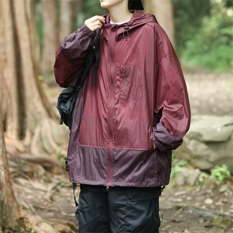 夏季皮肤衣男女夹克长袖情侣户外薄外套防晒服男防紫外线F75，男装防晒衣，星座1116A-1（原606A）