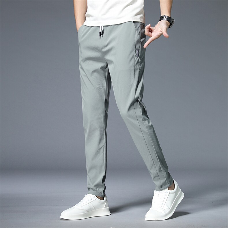 现货5万件高品质弹力夏季薄款冰丝裤男商务休闲裤子K8808，男装休闲裤，星座815-2