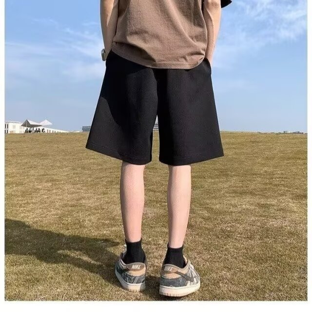 新款时尚简约流行潮流日系重磅贴标绿色工装短裤男大码夏季无品牌,女装休闲裤,星座1210-1