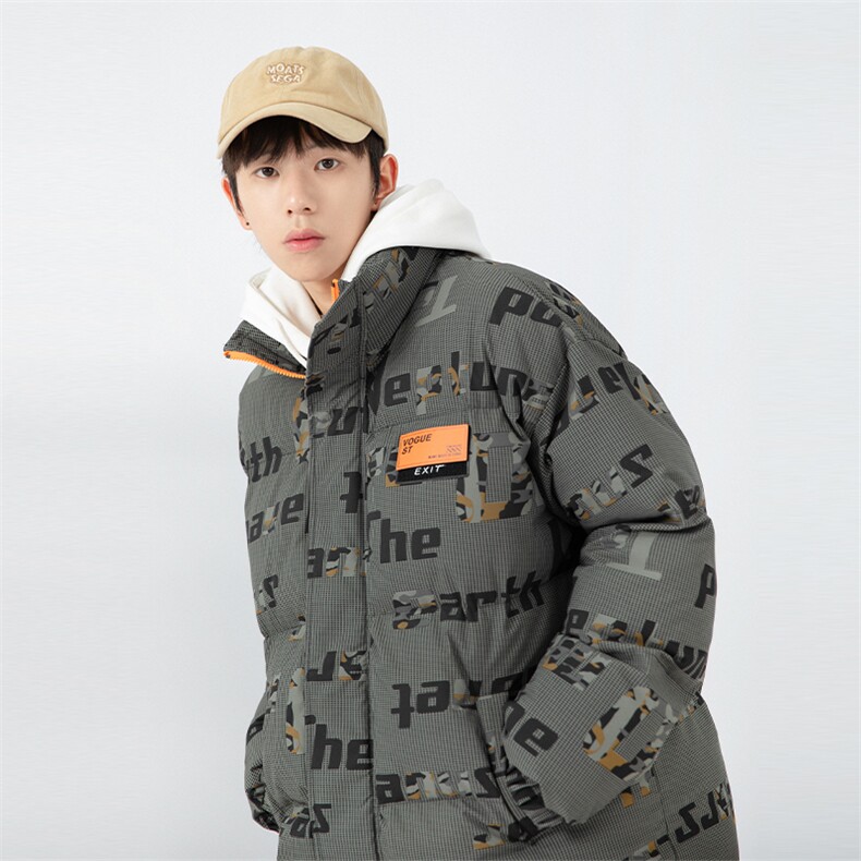 日系白墙2024冬新款立领面包服棉衣外套男MY003-P135控150,男装棉衣,星座914-3