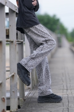 美式复古豹纹直筒百搭休闲男女牛仔裤XZ610A-1-1319-P55，男装牛仔裤，星座610A-1