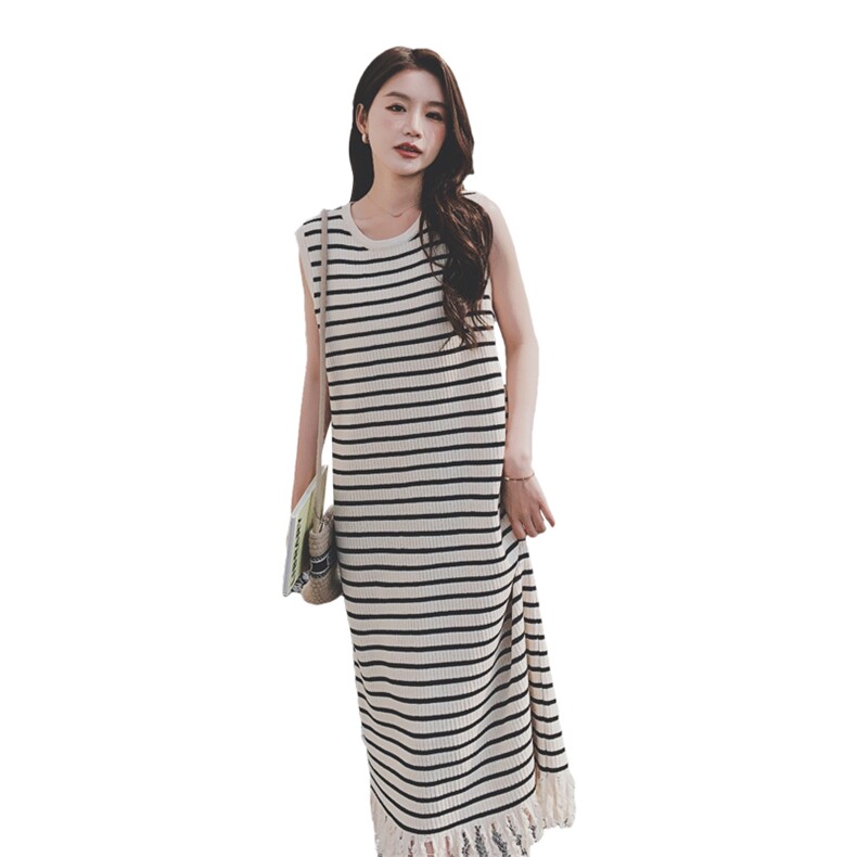 条纹流苏针织连衣裙2315-P75-K118,女装连衣裙,浙宝189