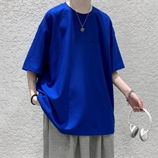 HT73238-P22华夫格t恤男短袖男大码五分袖大皂风，男装T恤，电商A040