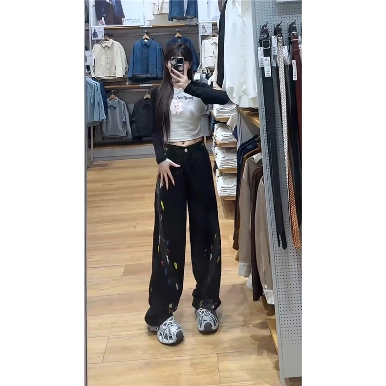 GJ15-P50灰色工装裤女夏季2025新款高腰垂感降落伞休闲运动,男装工装外套,电商B323A