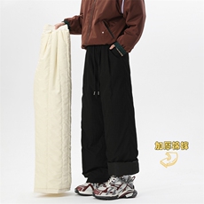 2025冬季新款无影墙锦棉皱绗棉超厚棉裤M-5XLHK251015-特P40，男装棉裤，电商A022