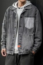 控价128男士牛仔外套2021春秋新款青少年休闲时尚夹克DS944TP65，男装夹克，电商A102
