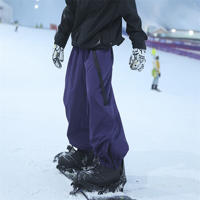 粉色防水防风滑雪裤女款冬季加绒零下40度裤子东北防寒束脚工装裤,男装休闲裤,星座604