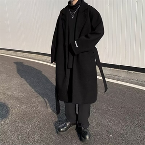 秋冬季新款毛呢大衣男士韩版潮流港风中长款风衣 M8150 P80图片