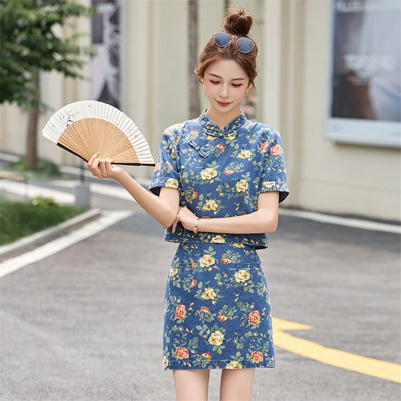 现货牛仔套装女2025夏季新款高级感穿搭套装裤,女装套装/套裙,韩宇舍