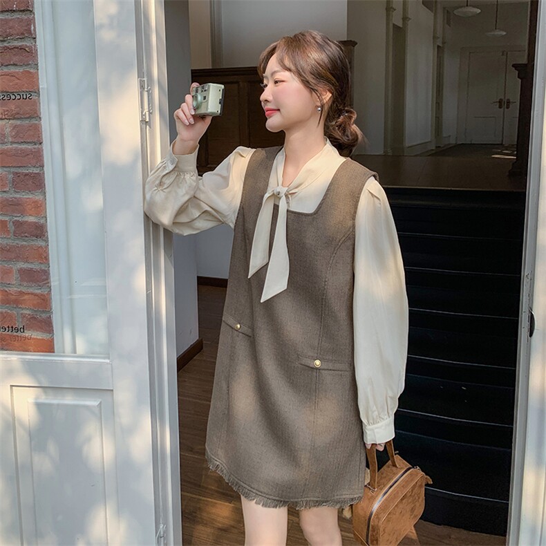 新款背心裙衬衫两件套25004P155K228,女装套装/套裙,2D035