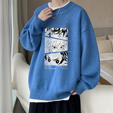 控78假两件毛衣男大码加绒针织衫男毛线衣M80176-P55加绒P70，男装针织衫/毛衣，电商A040