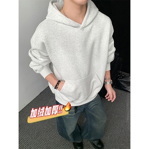 加绒奥粒绒卫衣无帽绳连帽重磅500克潮棉全棉外套男 RH5302JR-P55图片