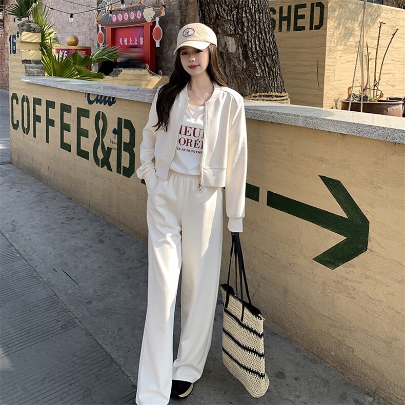 秋季时尚女修身休闲裤上衣显瘦2025新款运动搭配一整套,女装运动套装,慧峰