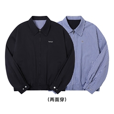 港风秋款男女双面穿夹克衫刺绣拉链开衫休闲外套JK0635P70，男装夹克，星座1013-1