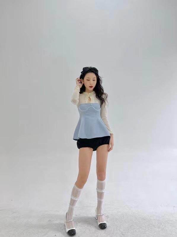 灰蓝色手工编织肩带吊带背心，女装背心吊带，HE