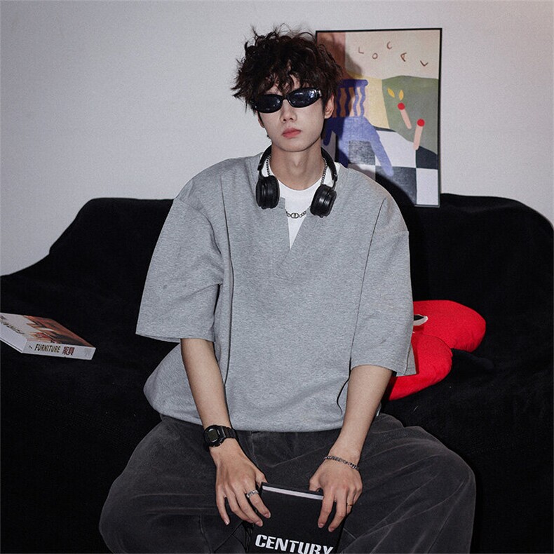 DX01-P38抖音品质16号到货！假两件短袖t恤，男装T恤，星座807