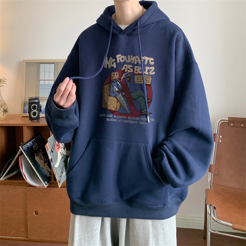 ！连帽圆领卫衣男装港风帽衫男LM154-P35,男装卫衣,电商B367
