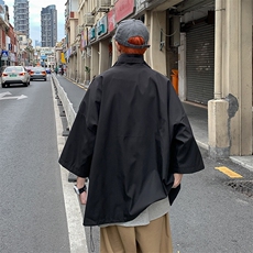 薄款夹克男女潮ins宽松百搭外套韩版潮流慵懒风七分袖上衣J12，男装夹克，电商A320