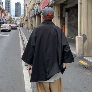 薄款夹克男女潮ins宽松百搭外套韩版潮流慵懒风七分袖上衣J12图片