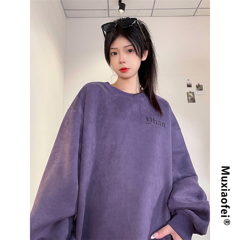 抖音供货、重磅显瘦卫衣秋圆领宽松D223A-DY-LPWY117-特p40图片