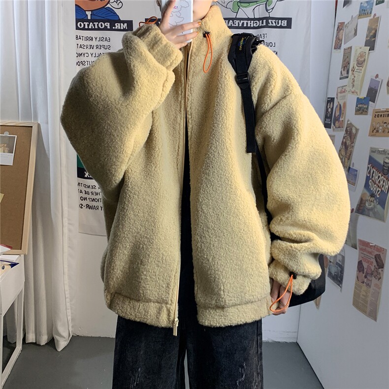 港风冬季宽松百搭棉服男羊羔毛情侣棉衣男外套男7956P105控149,男装棉衣,星座226-1
