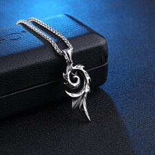 潮人复古男个性高端气质简约钛钢情侣吊坠配饰品凤凰项链，项链，星座510A-1