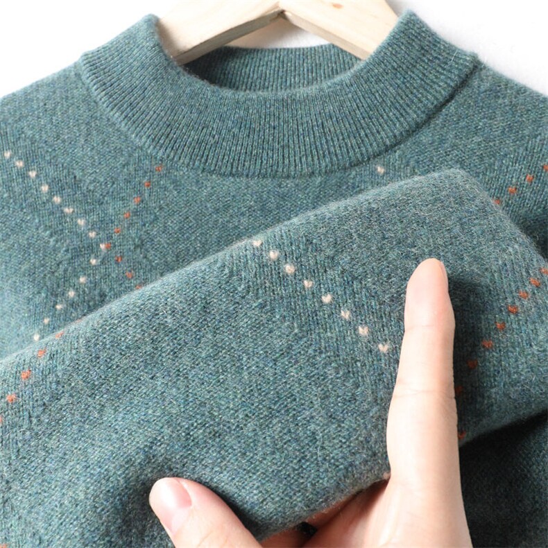 轻奢高货商场品质做工精细百分百山羊绒厚款套衫，男装羊绒套衫，钱塘207-1