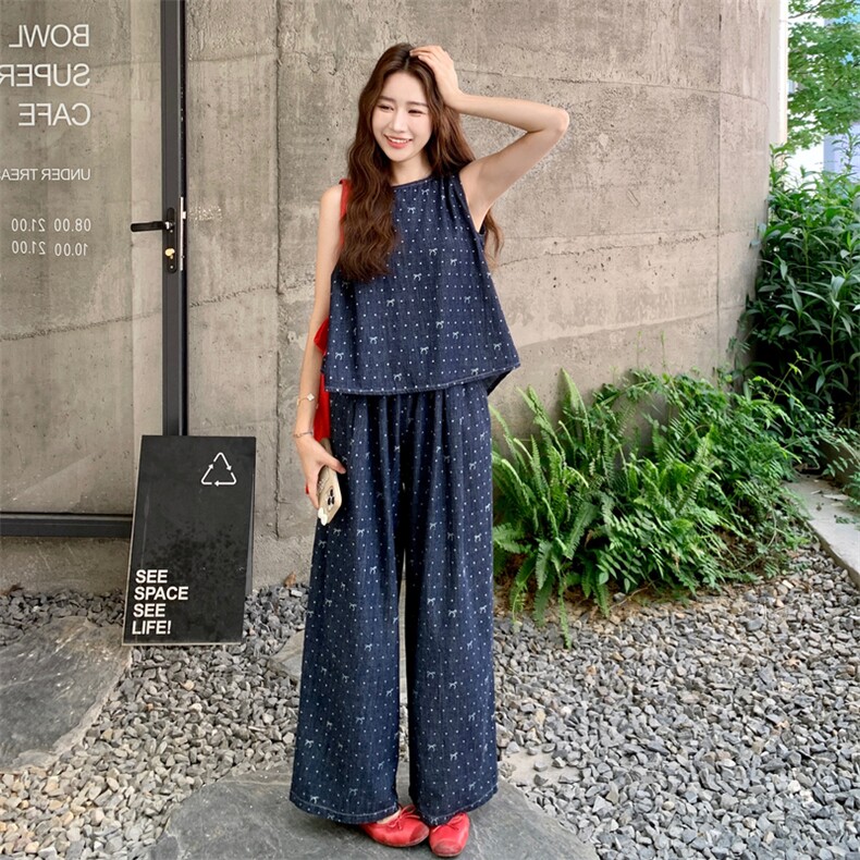 上新牛仔印花套装2C115-2317-P155-K228,女装套装/套裙,2C115
