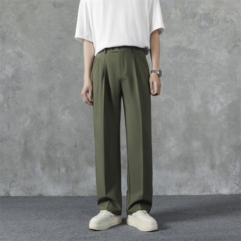 休闲西裤男士韩版潮流帅气垂感百搭夏秋2025新款ins长裤K6173-P43，男装西裤，星座412-2