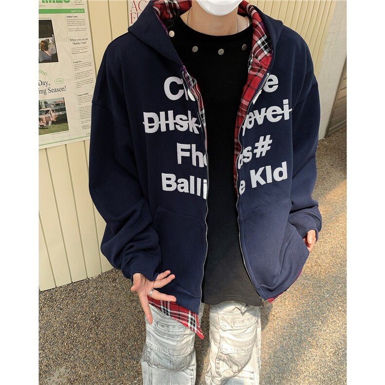 卫衣男女韩版潮流高街连帽字母印花宽松2024秋冬ins外套WB330-P56,男装卫衣,星座412-2