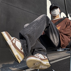 美式高街vibe重工艺做旧水洗hiphop直筒牛仔裤货号K2323P55，男装牛仔裤，电商A063