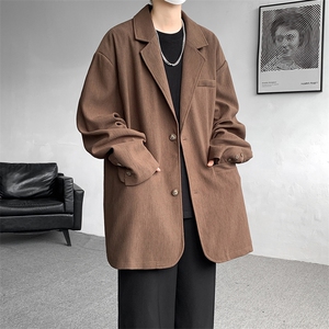 8XL-M肌理感西服美式休闲西装外套男复古痞帅高级感衣服XF002P85图片