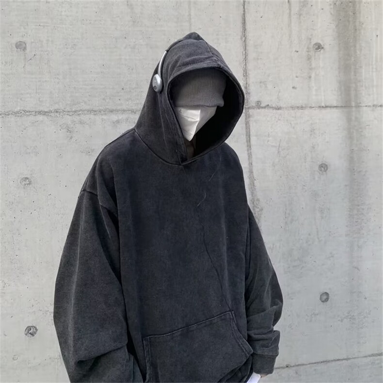 水洗做旧卫衣男秋季韩版潮牌美式复古上衣宽松连帽外套WY31P55,男装卫衣,星座1116-2