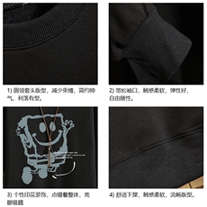 S6245-P28秋季圆领卫衣男大码韩版宽松长袖外套砖墙，男装卫衣，电商A040A