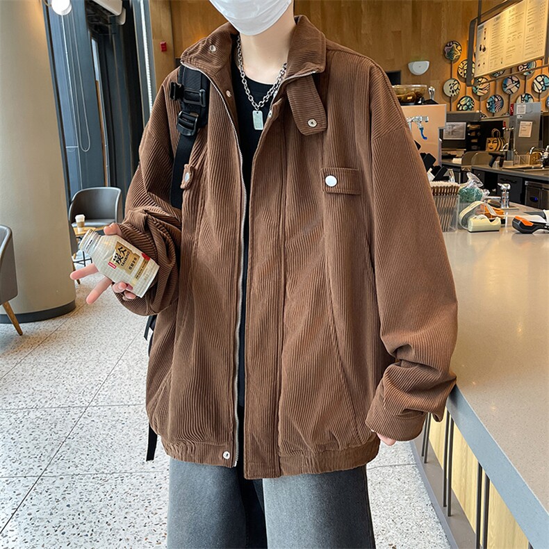 2024春季新款灯芯绒工装夹克男潮牌百搭宽松外套现货W8157-P59,男装夹克,星座512-4