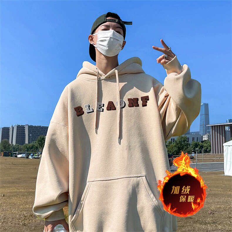 500克重磅秋冬美式加绒加厚卫衣外套DL1528常规特P35绒特P40,男装卫衣,电商A486