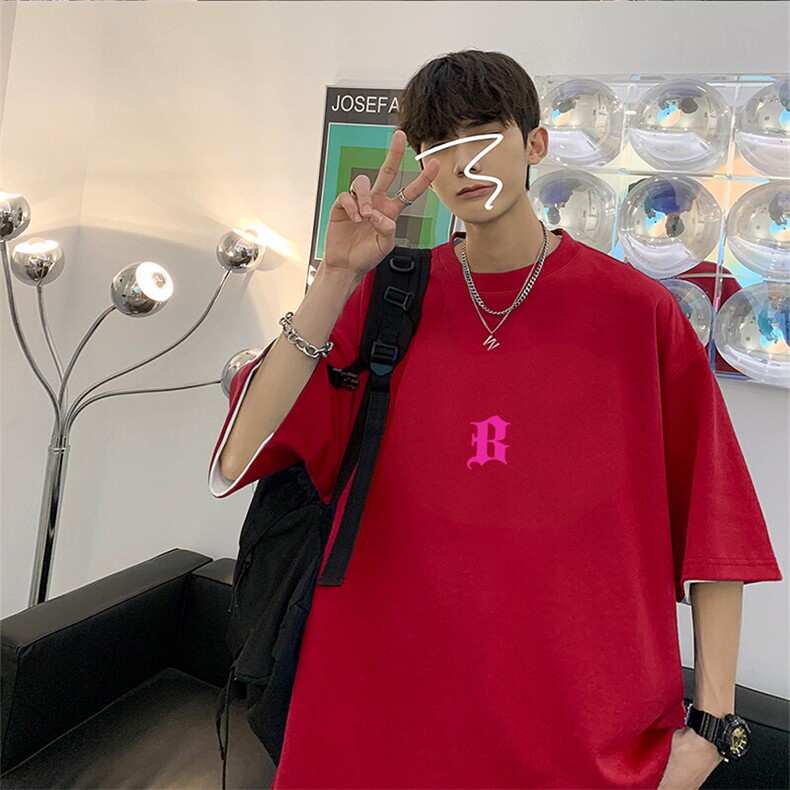 可设48小时发货支持抖音得物来样二开230克重磅美式短袖t恤MT358，男装T恤，电商A486